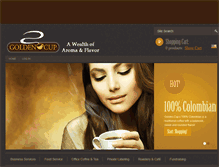 Tablet Screenshot of goldencupcoffee.com